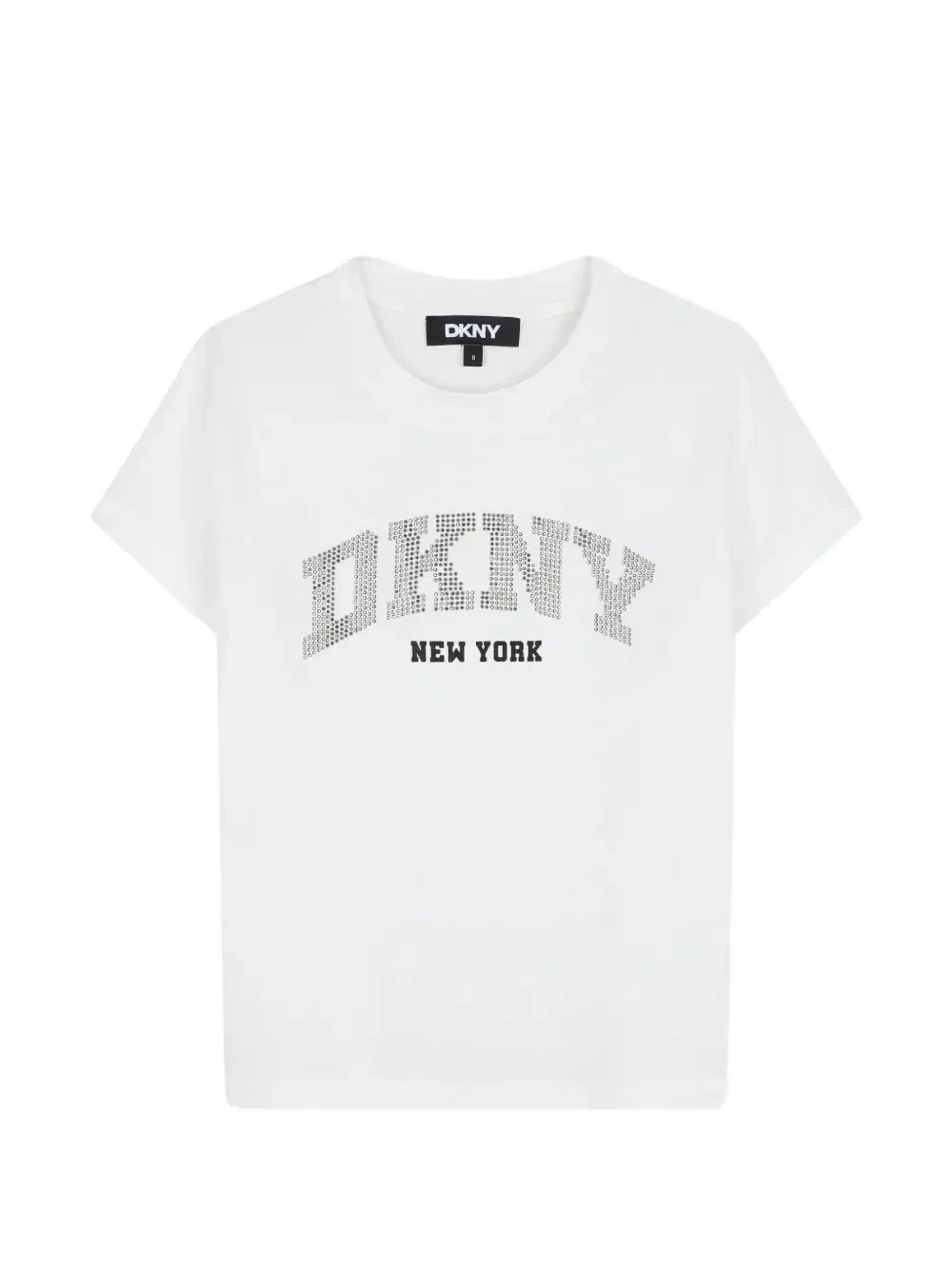 Футболка со стразами Dkny Kids, белый