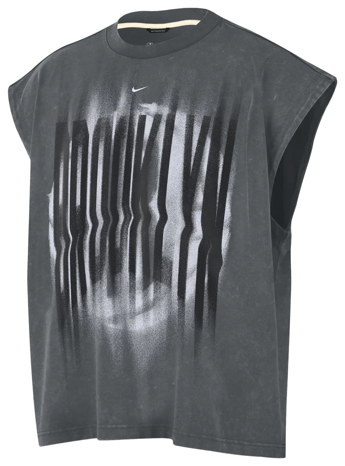 Мужская майка с влагоотводящей технологией Dri-FIT Nets Dri-FIT Icon Top Nike, белый/серый — фото 3