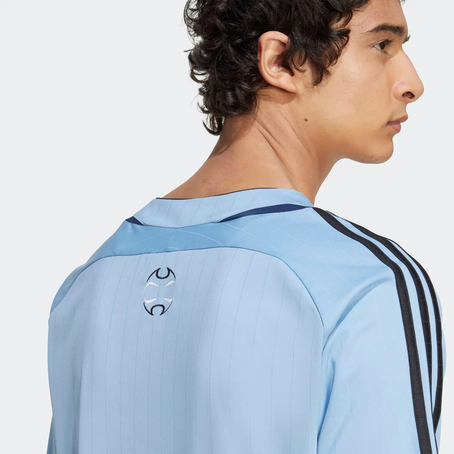Мужская футболка с принтом Adidas Originals, Ash Blue/Black — фото 4