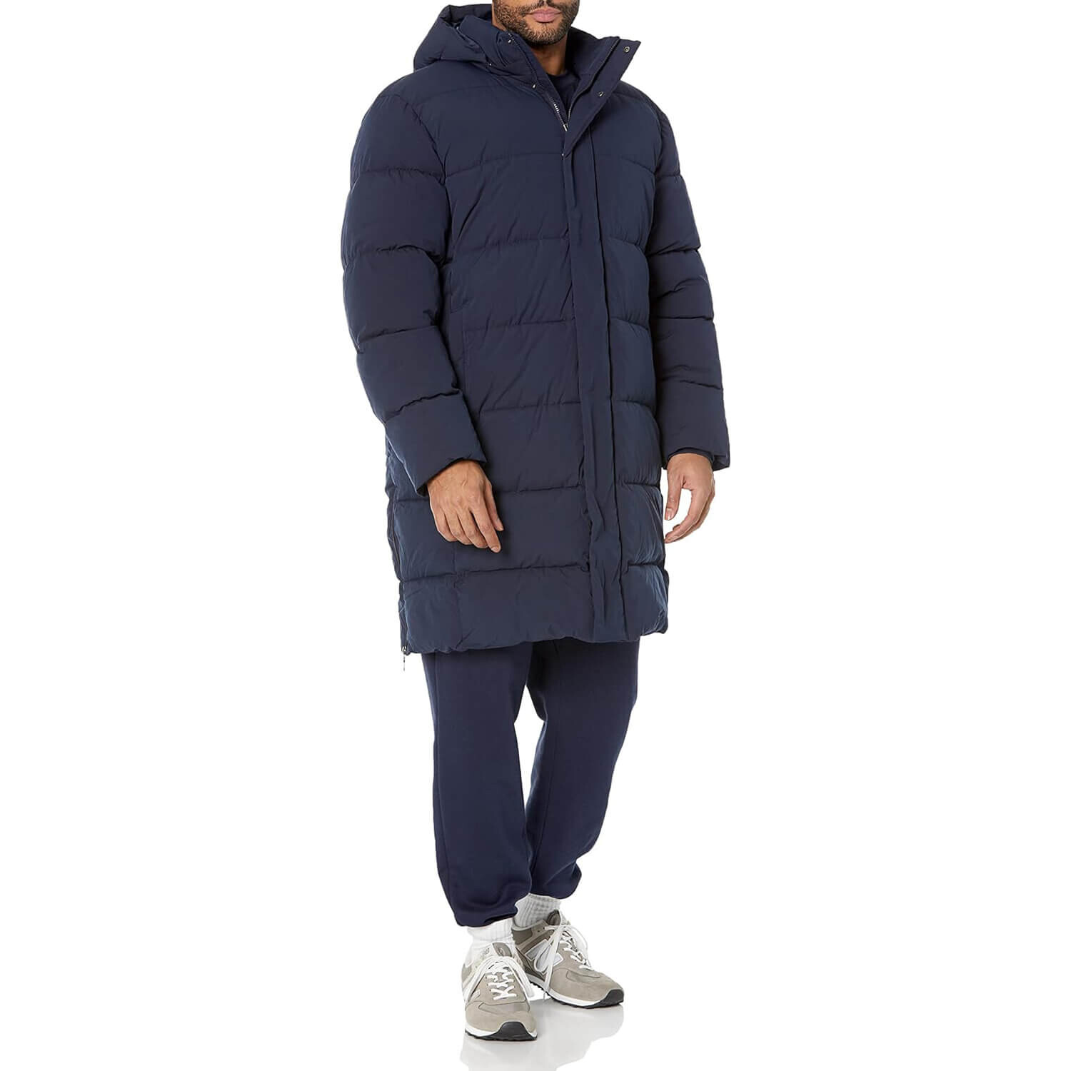 

Куртка Amazon Essentials Recycled Polyester Hooded Long, темно-синий