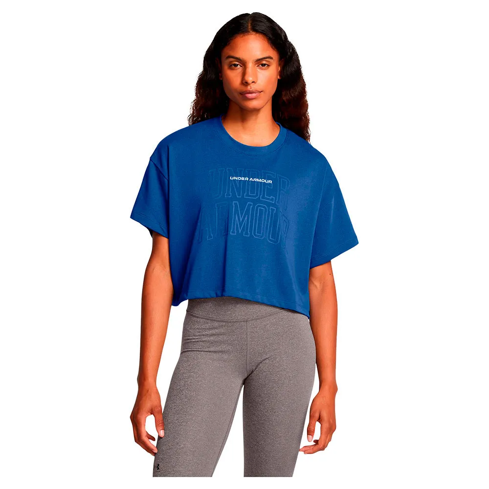 

Футболка Under Armour Varsity Mix Heavyweight Crop, синий