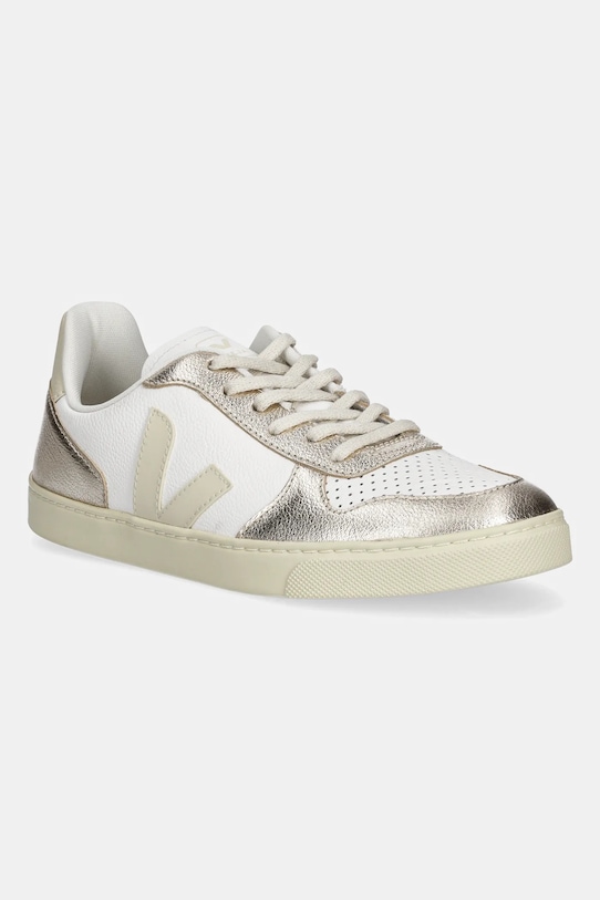 

Детские кожаные кроссовки Small V-10 Laces Veja, золотой