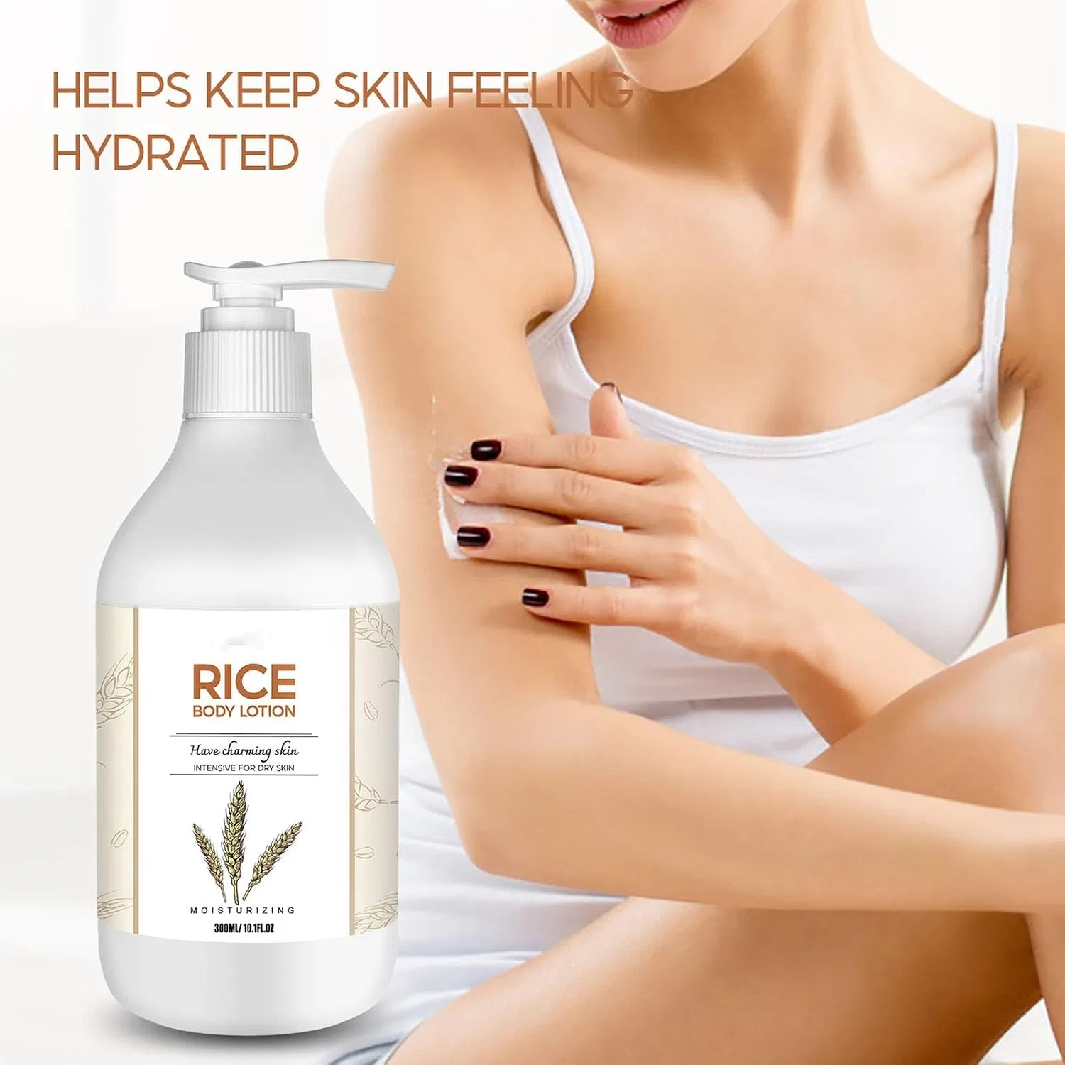 Лосьон для тела Rice Body Lotion, увлажняющий, SURORAIN, 300 мл — фото 3