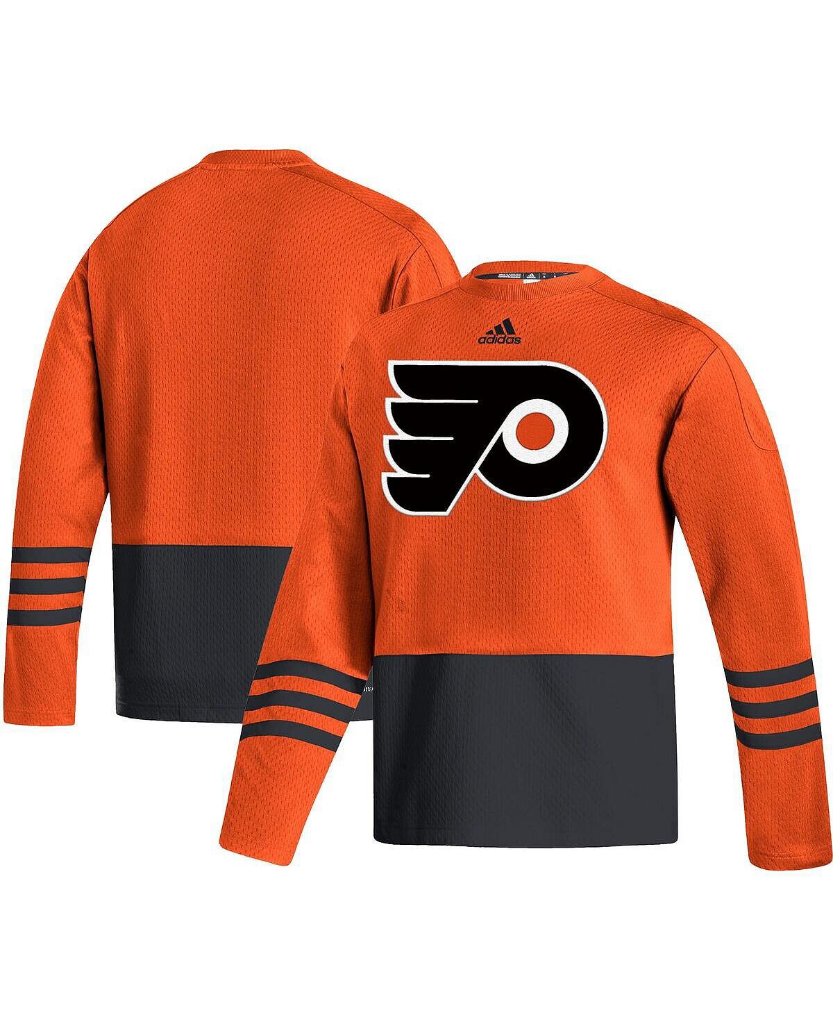 

Мужской оранжевый свитер с логотипом philadelphia flyers aeroready adidas