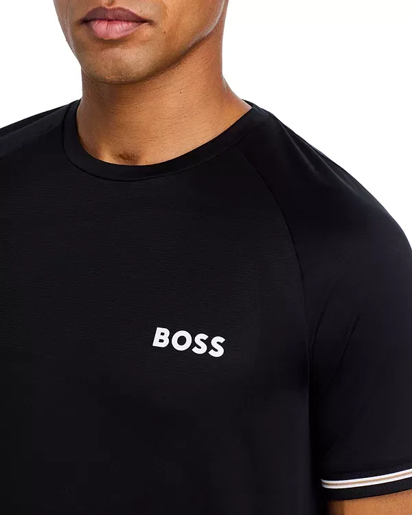 Мужская футболка с принтом Tennis Toc Serve 2 Logo Tee Boss, черный — фото 4