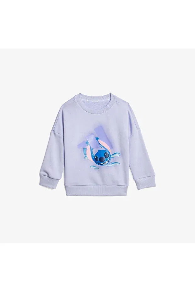 Детский спортивный костюм для девочек с принтом Disney Lilo & Stitch Adidas, Purple — фото 4