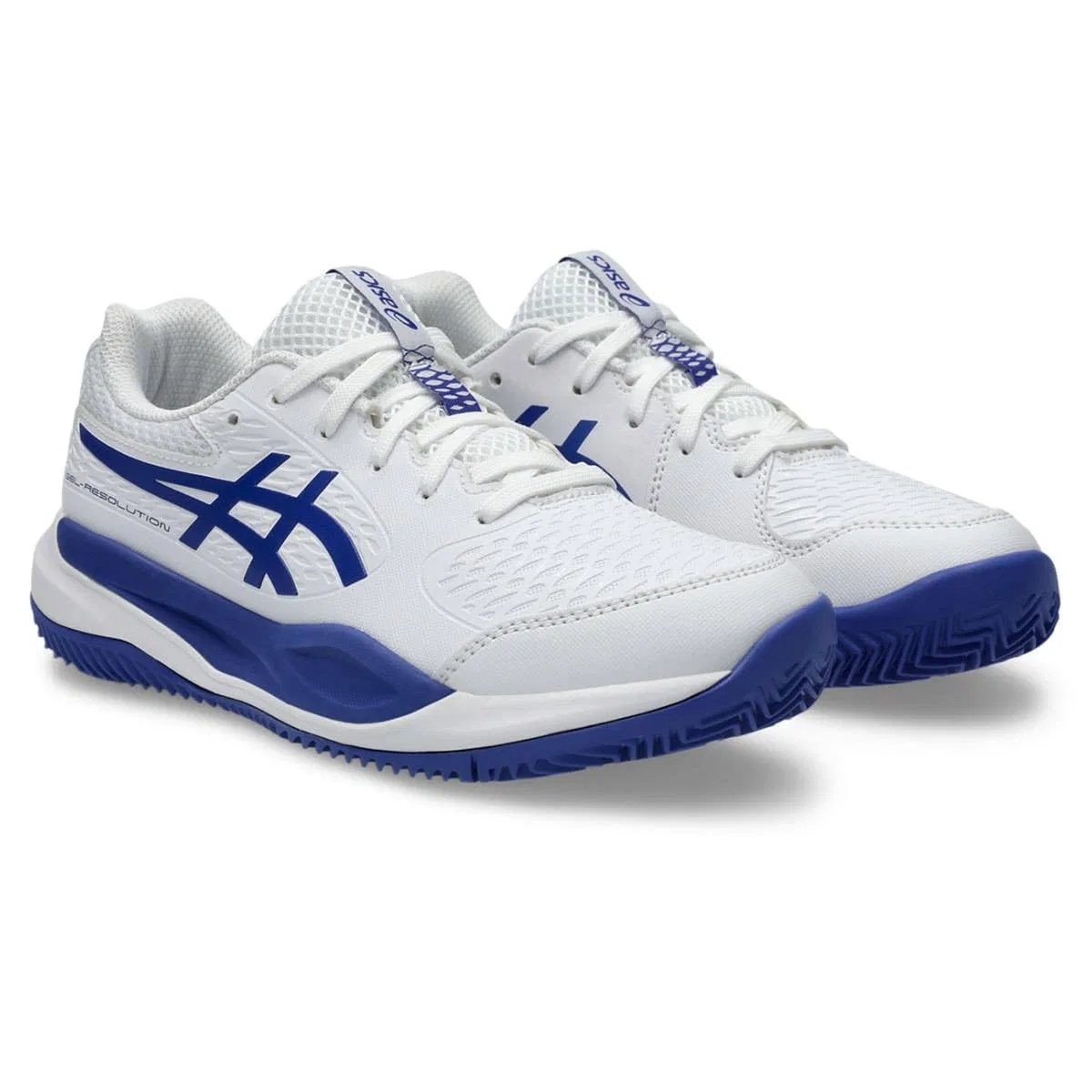 Детские кроссовки для мальчиков с гелевой амортизацией Gel-Resolution X GS Clay White ASICS, White Dark Cobalt — фото 3