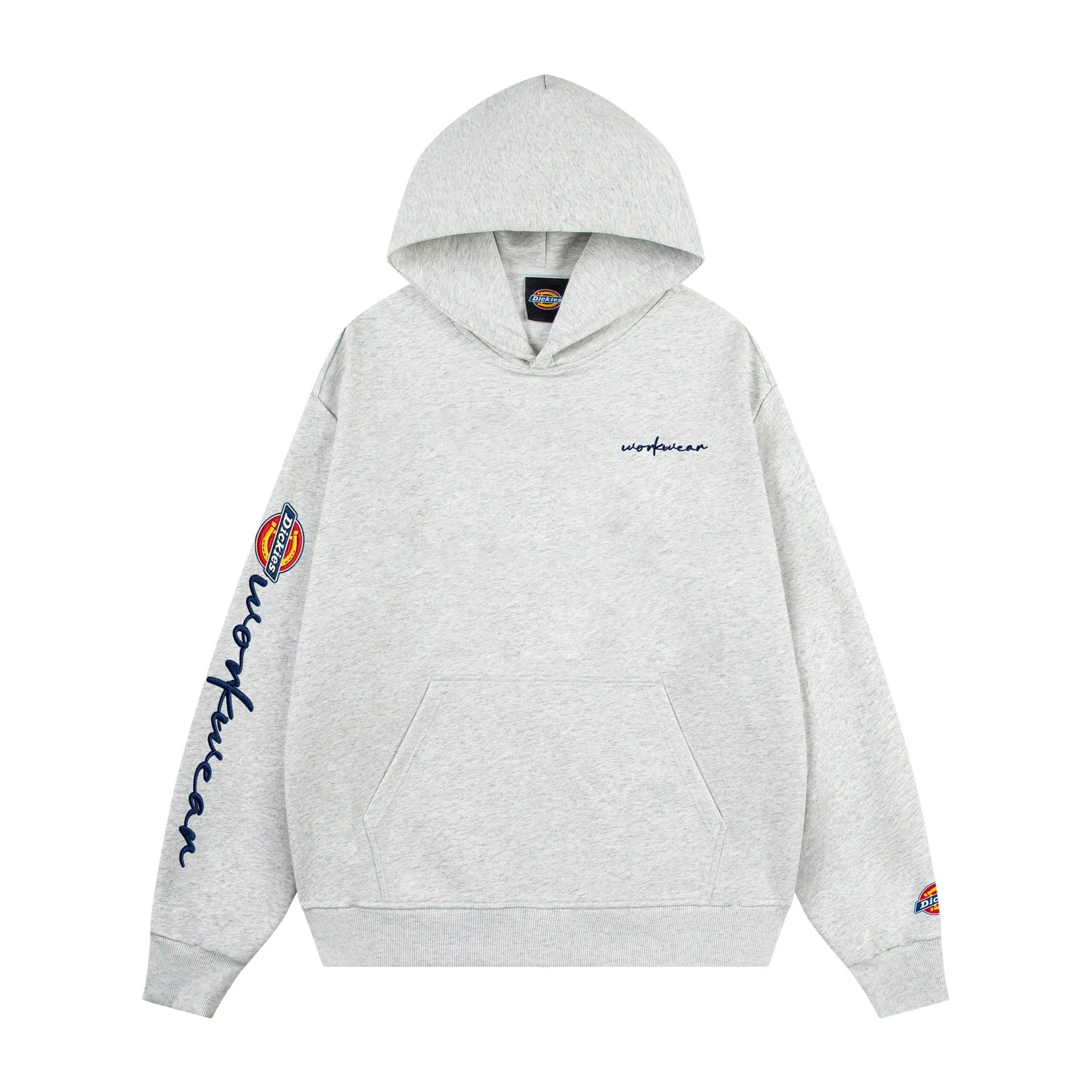 Детский худи с капюшоном Straight Fit Dickies, White Heather Gray