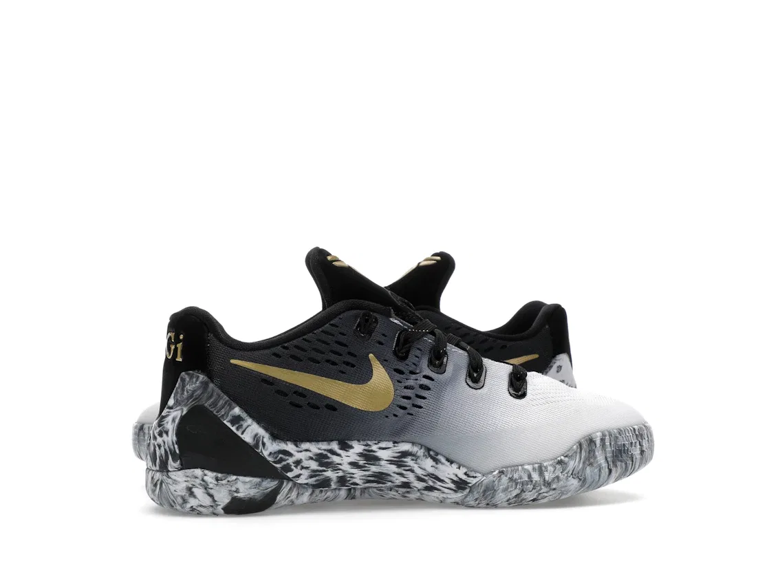 Детские кроссовки для баскетбола Nike Kobe 9 EM Low Mambacita GS, Black/White/Metallic Gold — фото 3