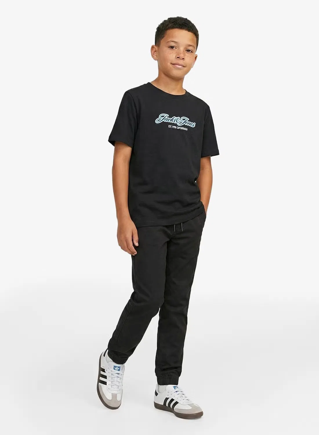 Брюки черные JPSTGORDON DYLAN Jack & Jones Junior, черный