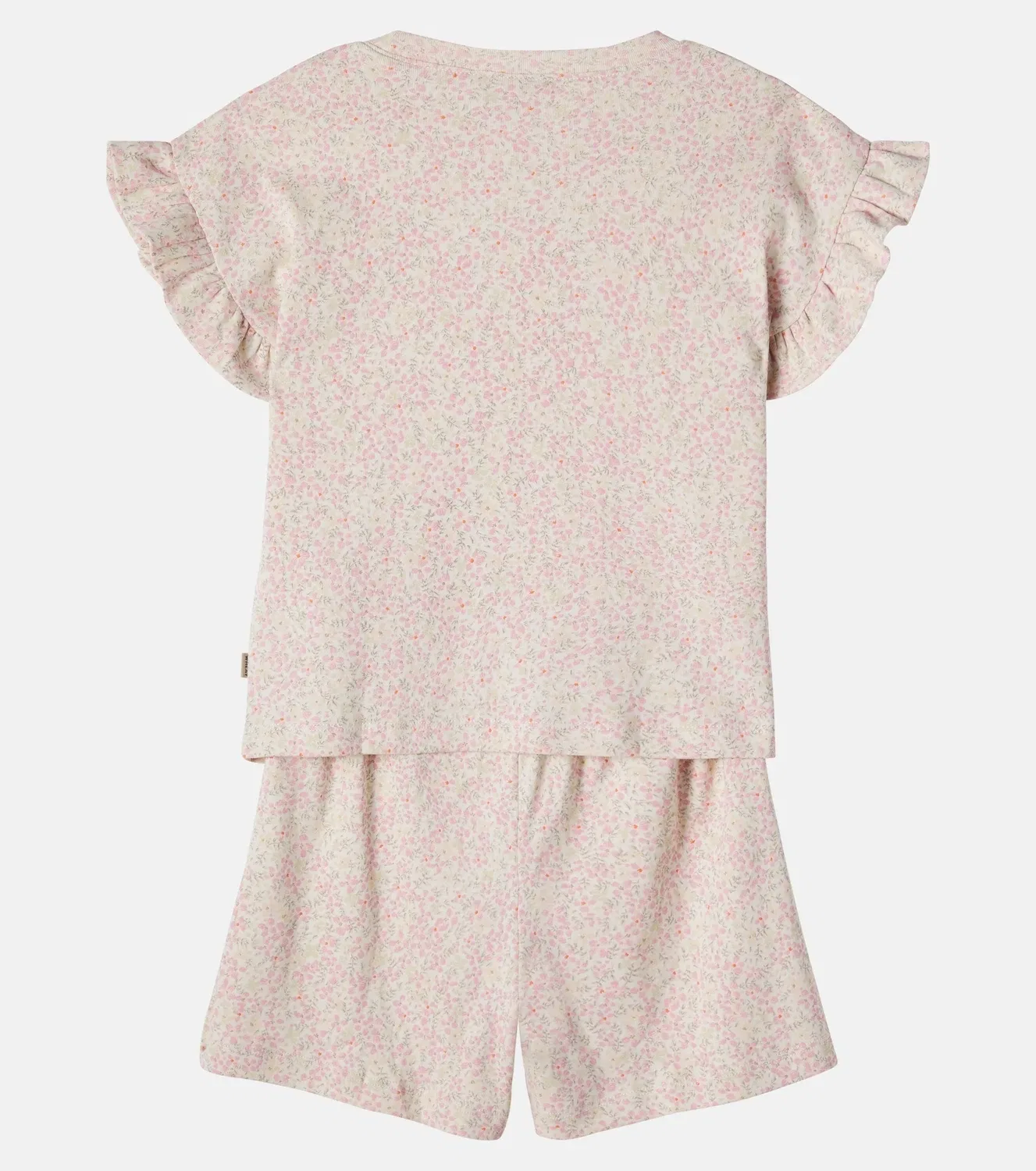 Комплект из футболки и шорт из хлопкового джерси Ally and Sandy Wheat, Coral Flowers — фото 3
