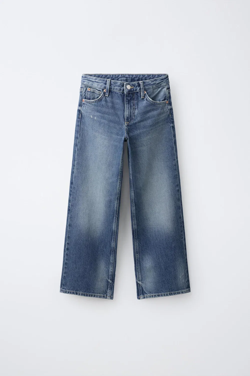 Джинсы WIDE-LEG ZARA, Mid-blue
