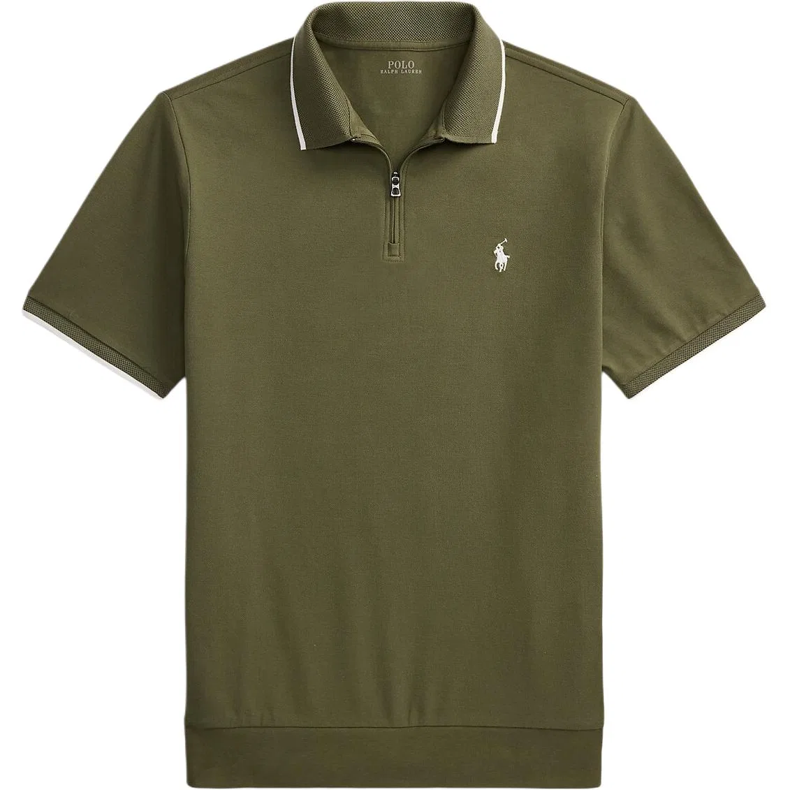 Мужская футболка-поло с воротником, олива, Polo Ralph Lauren — фото 3