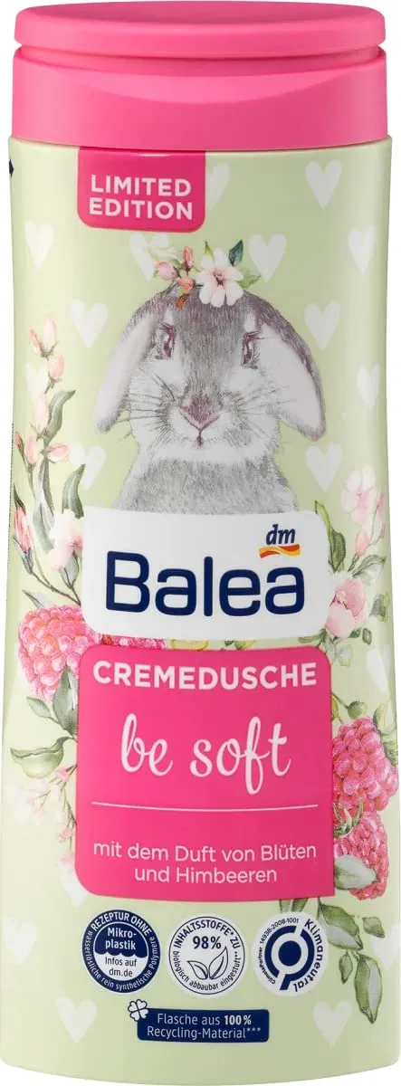 Гель для душа Balea Be Soft с ароматом цветов и малины, 300 мл