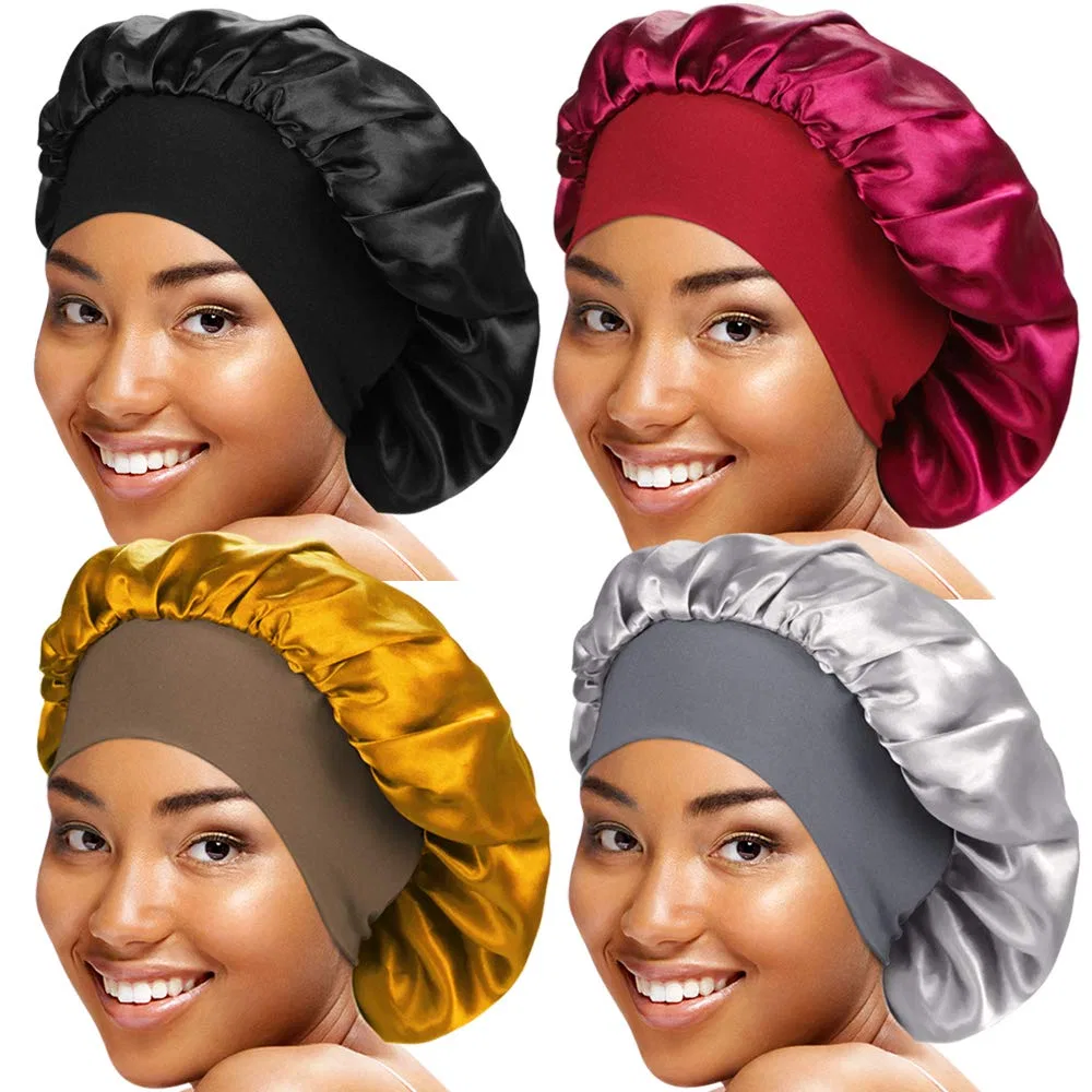 Шапочка для душа Satin Cap Samserot, 4 шт, Black + Wine Red + Gold + Silver