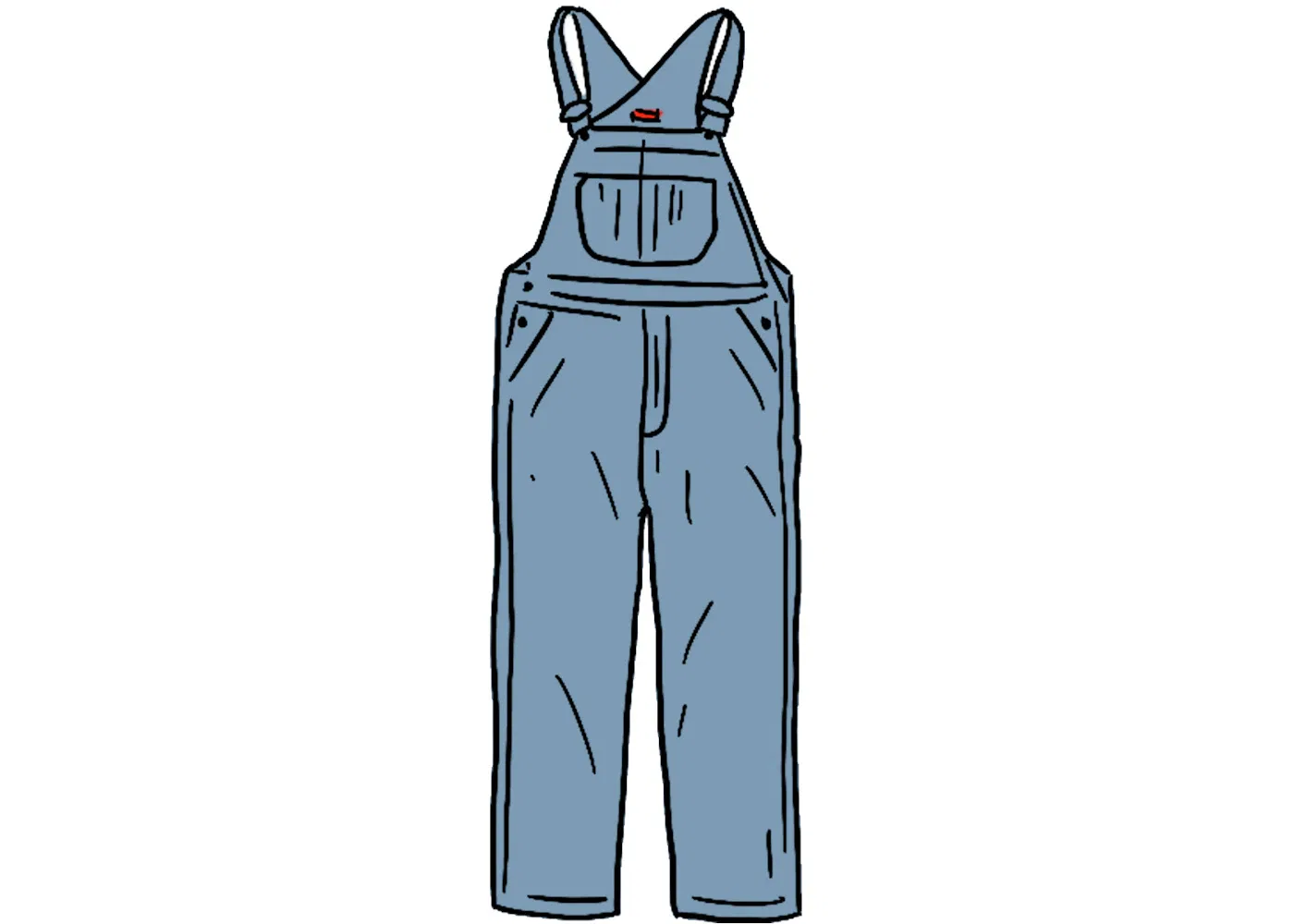 Мужские джинсовые комбинезоны с жаккардовым принтом Supreme Overalls, Blue
