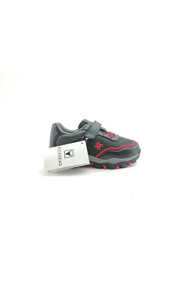 Детские спортивные туфли для девочек с принтом Benny Buckhead, Black-Red