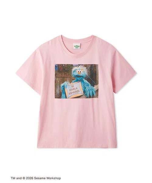 Детская футболка с принтом Vintage Photo SESAME STREET, Pink