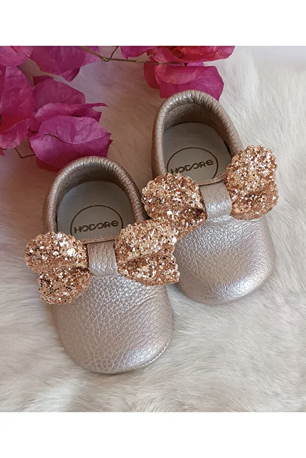 Детские мокасины для девочек из натуральной кожи Sofia Rose Dried Genuine Leather Baby Moccasins Hodore, Dried Rose