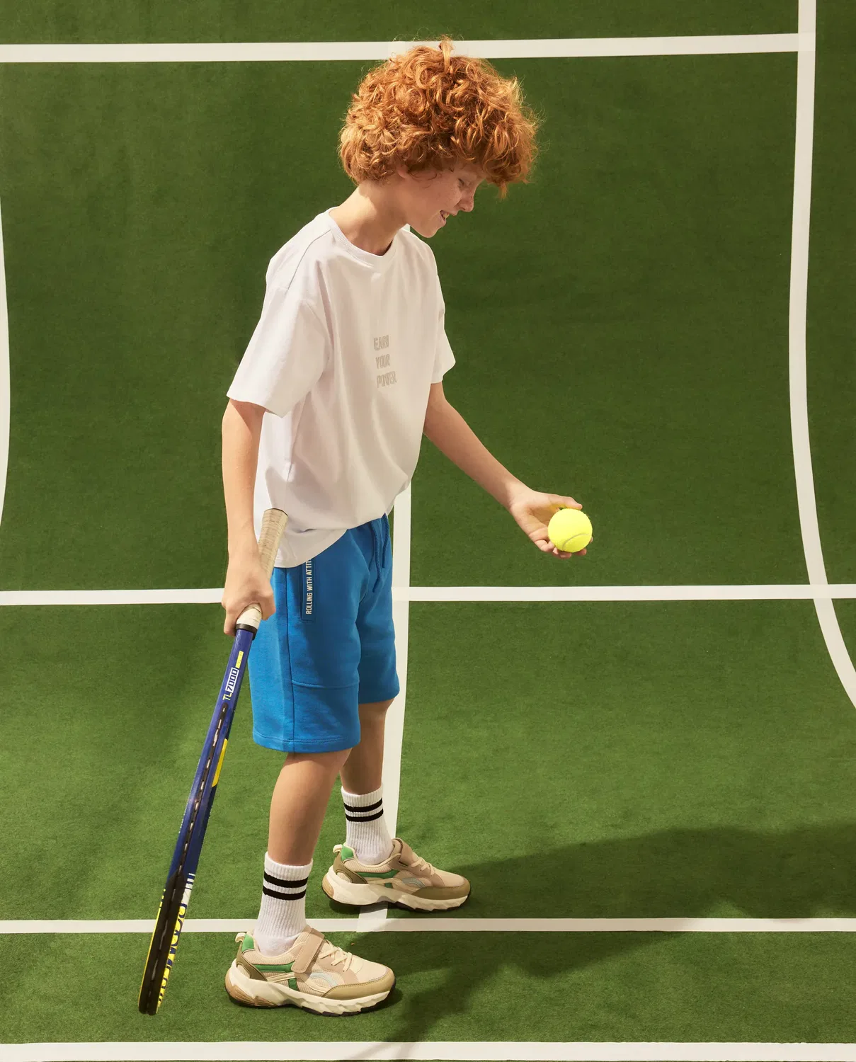 Детские шорты из футера с завязкой Bermuda Kids El Corte Inglés, 400 Azul