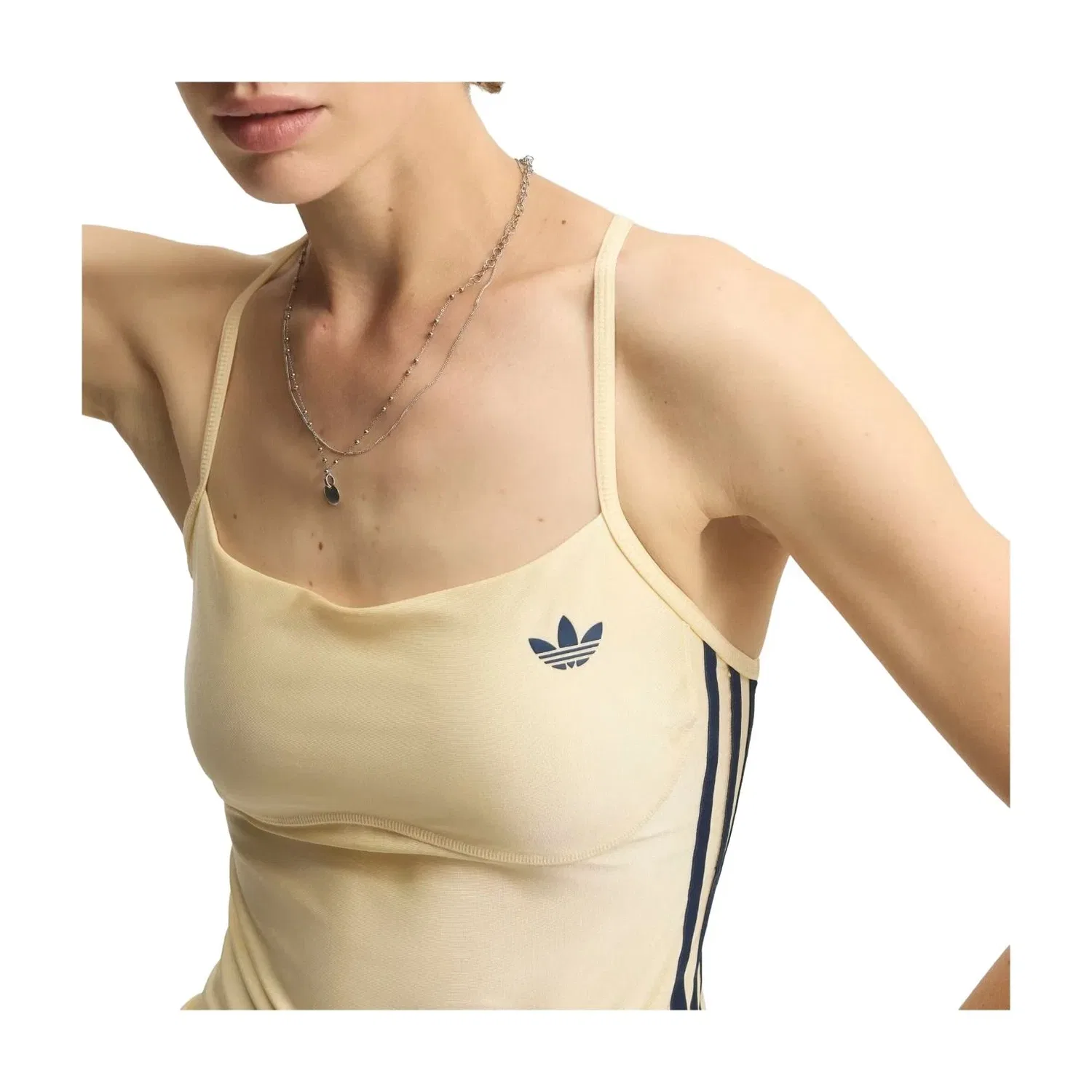 Женский топ без рукавов с принтом Adidas Warm Vanilla, желтый — фото 2