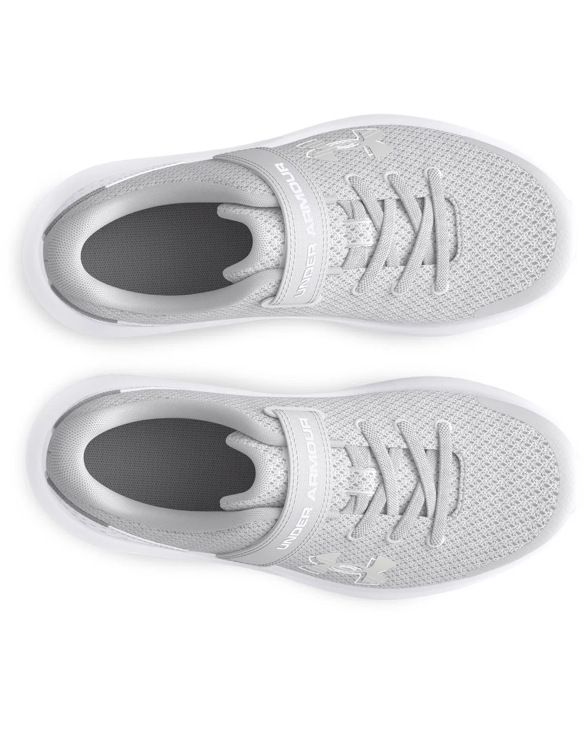 Детские беговые кроссовки для девочек с сетчатым верхом Under Armour 3027109, Grey — фото 3