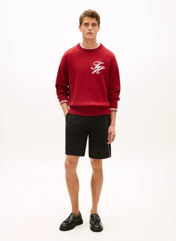 Шорты спортивные с полосками Global Stripe Tommy Hilfiger, черный — фото 4