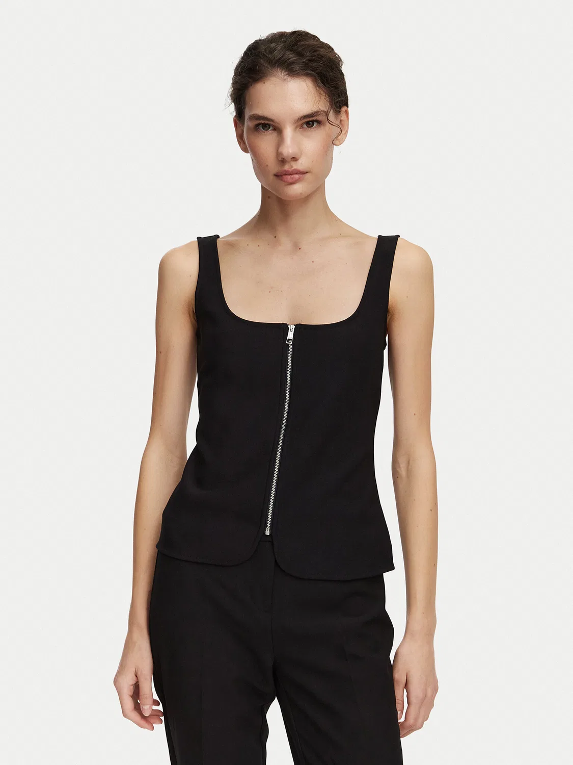 Женский топ стандартного кроя Calvin Klein, черный