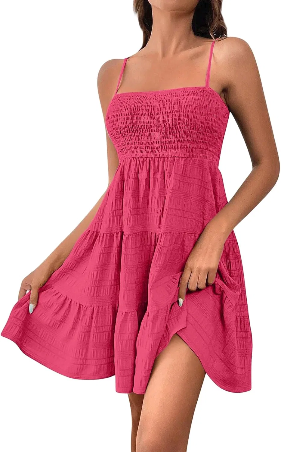 Женское летнее пляжное платье макси на одно плечо, Hot Pink
