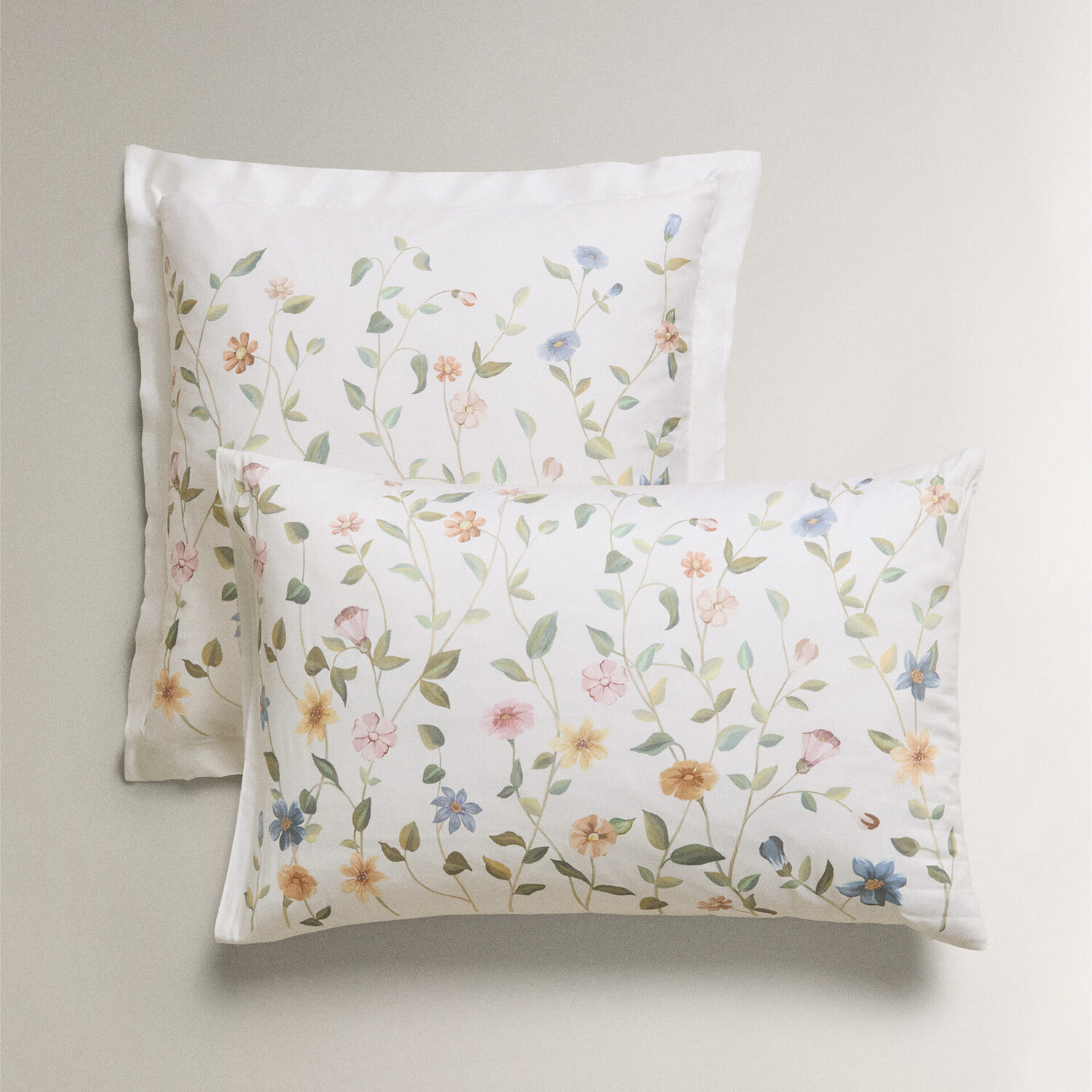 

Наволочка Zara Home Floral Print, хлопок