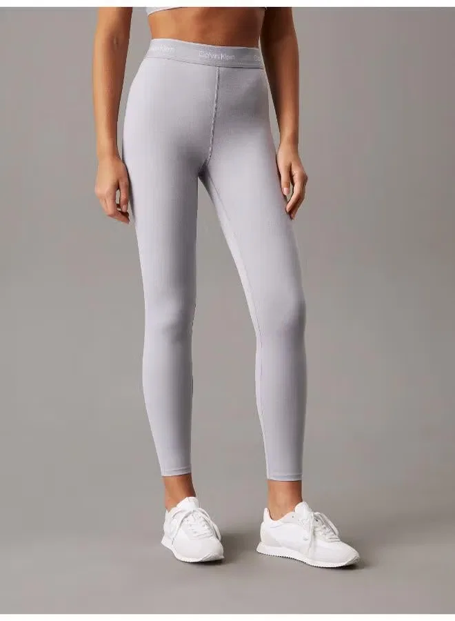 Леггинсы для спортзала 7/8 с дышащим стрейчем Calvin Klein, серый — фото 2