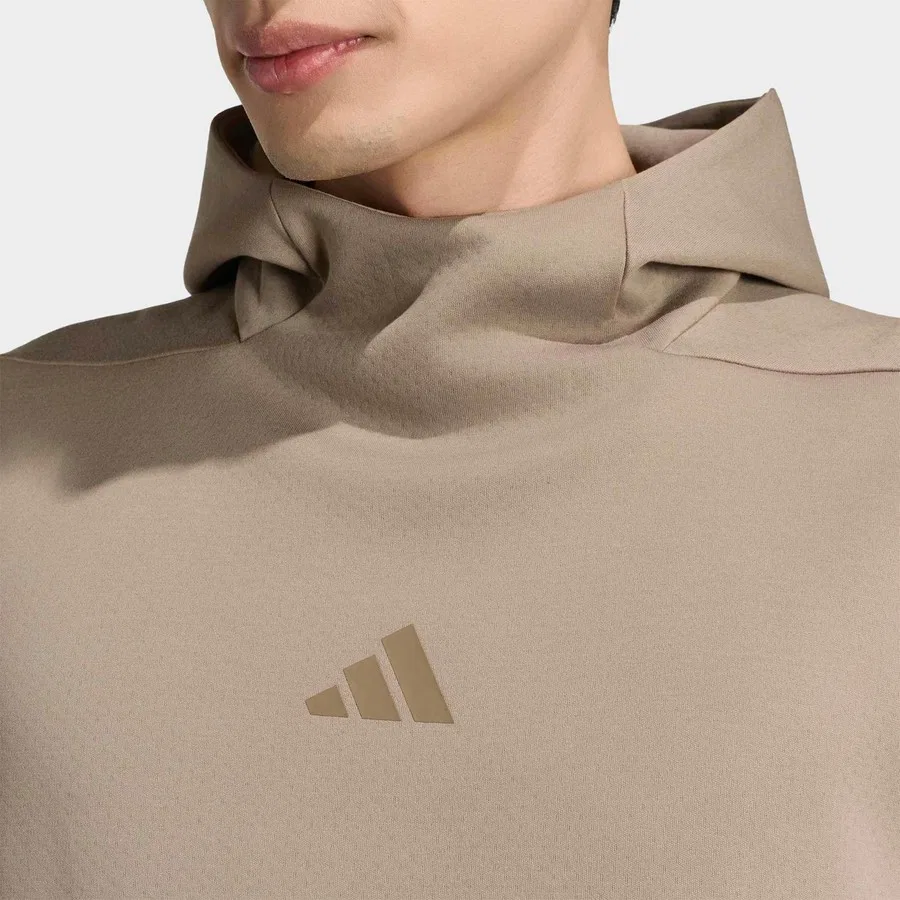 Свитшот с капюшоном Z.n.e. adidas, Кремовый — фото 4