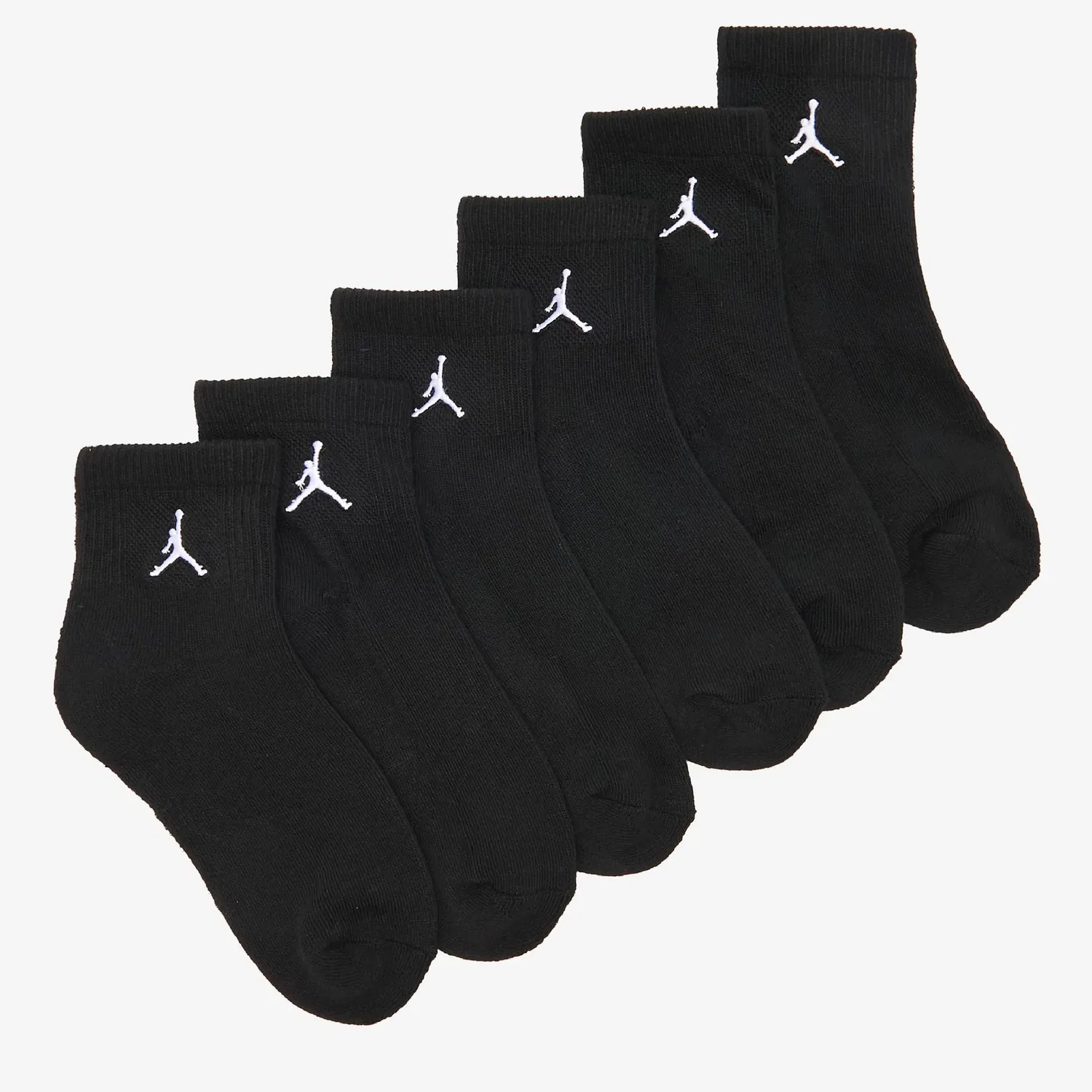 Набор из 6 средних повседневных носков до щиколотки Jordan, Black — фото 2