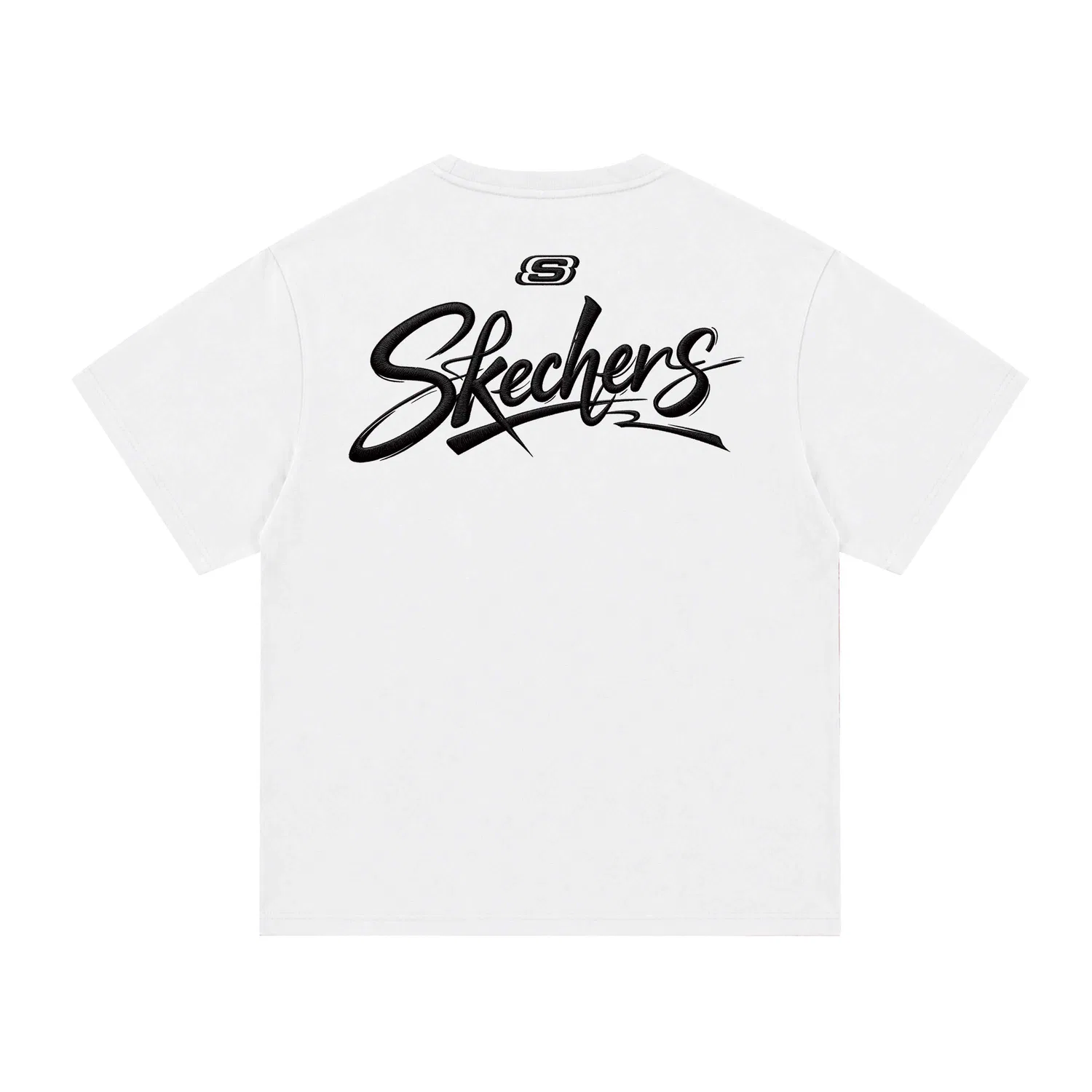 Детская футболка с круглым вырезом и прямым кроем Skechers, White Black