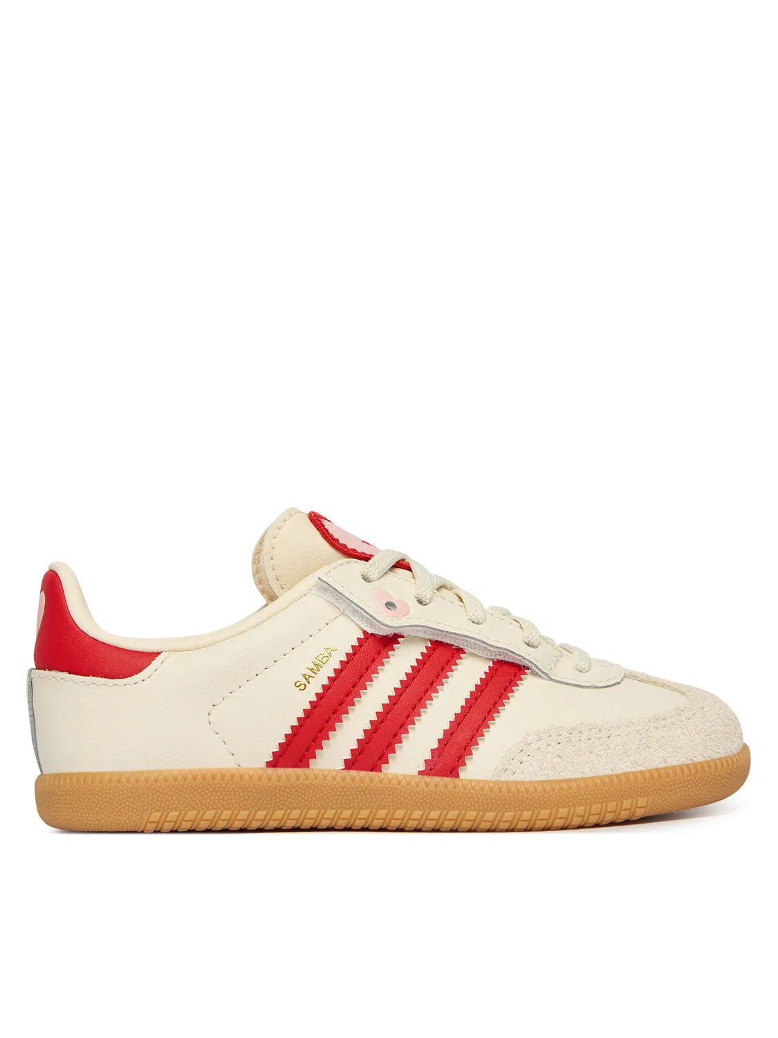Кроссовки для девочки Samba Og Comfort Closure Elastic Lace Adidas, кремовый