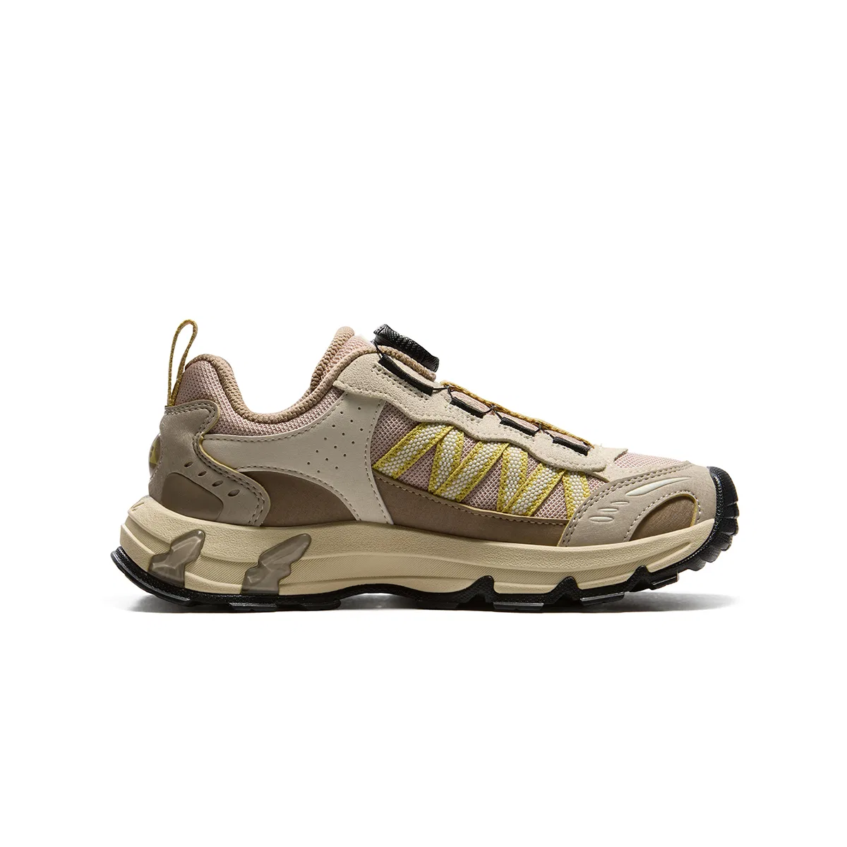 Детские кроссовки для мальчиков с шнуровкой FILA KIDS, Ice Sand Brown/Swan Yellow — фото 3