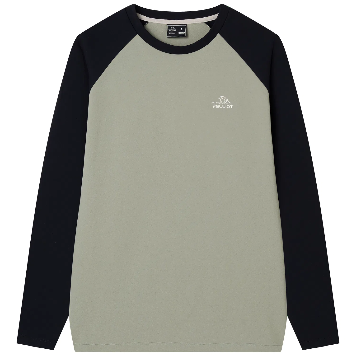 Футболка детская с принтом PELLIOT, Canvas Black+Rock Shell Green