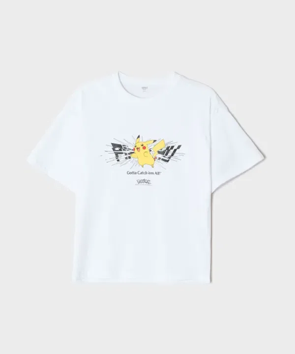 Футболка с коротким рукавом Pokémon для детей, белый, Spao Kids