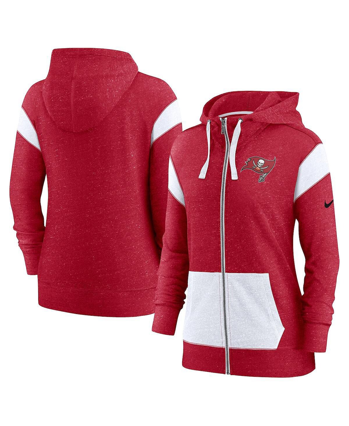 Женская красно-белая худи с молнией во всю длину tampa bay buccaneers monaco Nike, мульти — фото 2