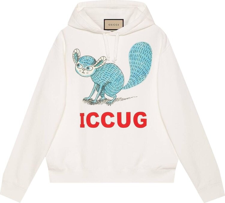 Толстовка Gucci Sweatshirt With Iccug Animal Print By Freya Hartas Sunlight — фото 2