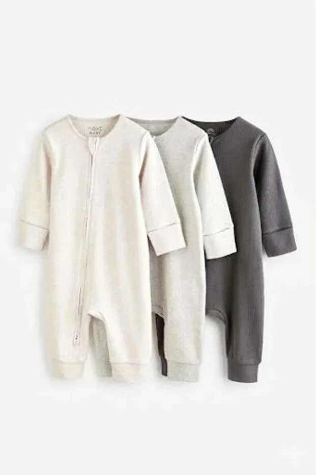 Детский комбинезон для новорожденных хлопковый комплект из 3 предметов Next Baby, Gray