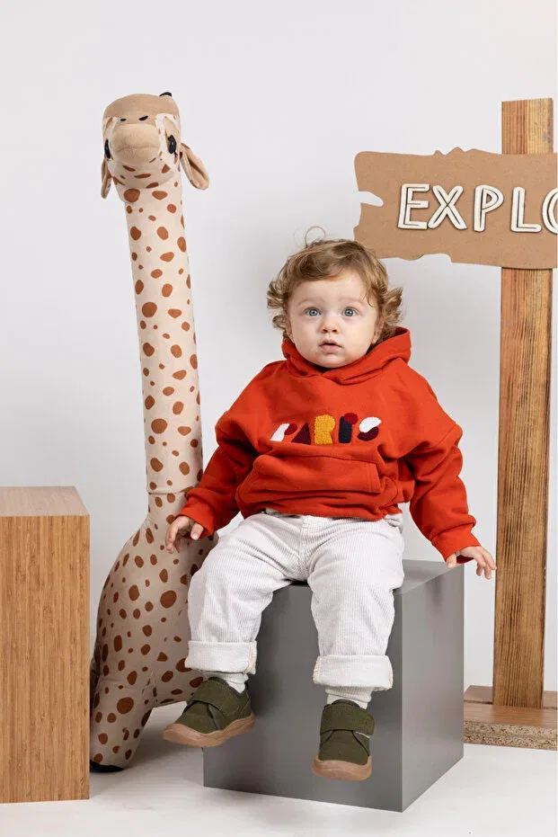 Детские ботинки для мальчиков с ортопедической стелькой Kids A More, Khaki — фото 4