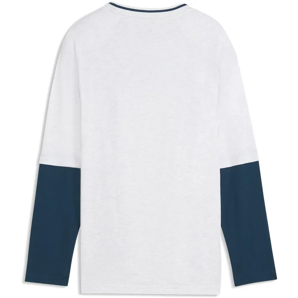 Футболка с длинным рукавом MID90s Relaxed Layered Puma, белый — фото 2