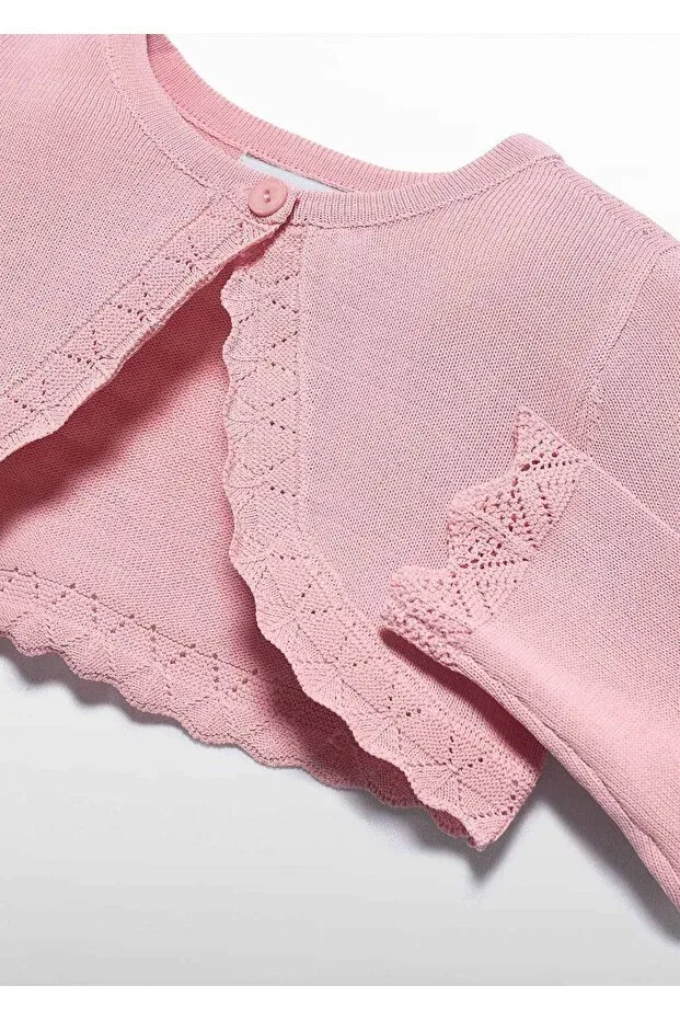 Детское болеро для девочек с длинным рукавом Abel & Lula, Pink — фото 4