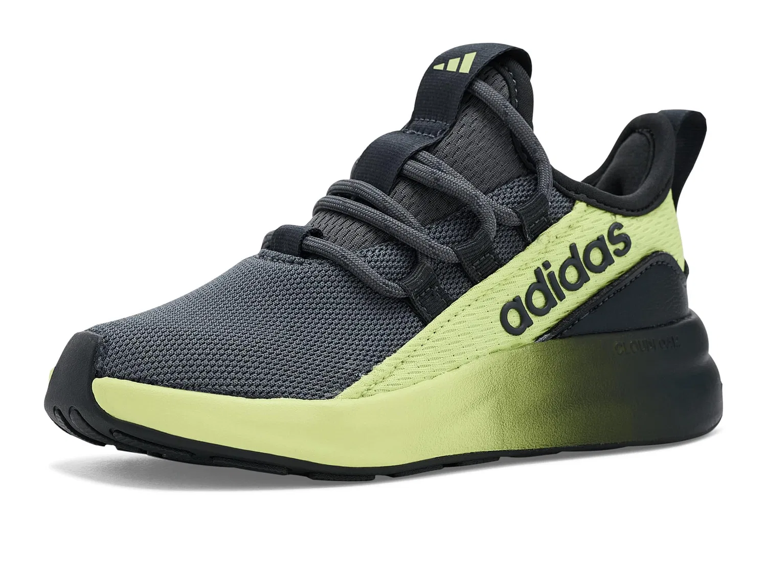 Кроссовки Lite Racer Adapt 8.0 (для маленьких и больших детей) Adidas Kids, Carbon/Grey/Semi Frozen Lemon — фото 2