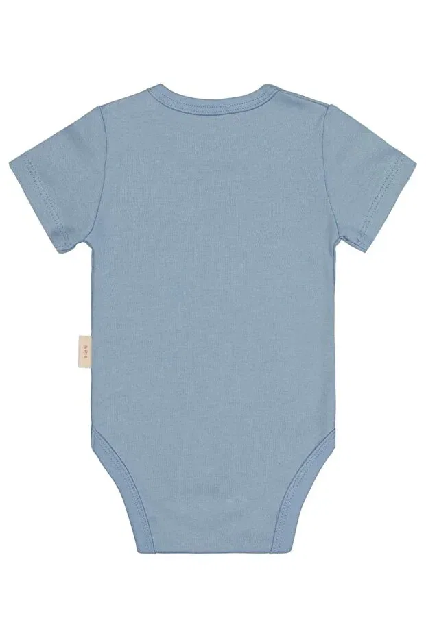 Детское для новорожденных боди с коротким рукавом из органического хлопка Civil Baby, Blue — фото 3