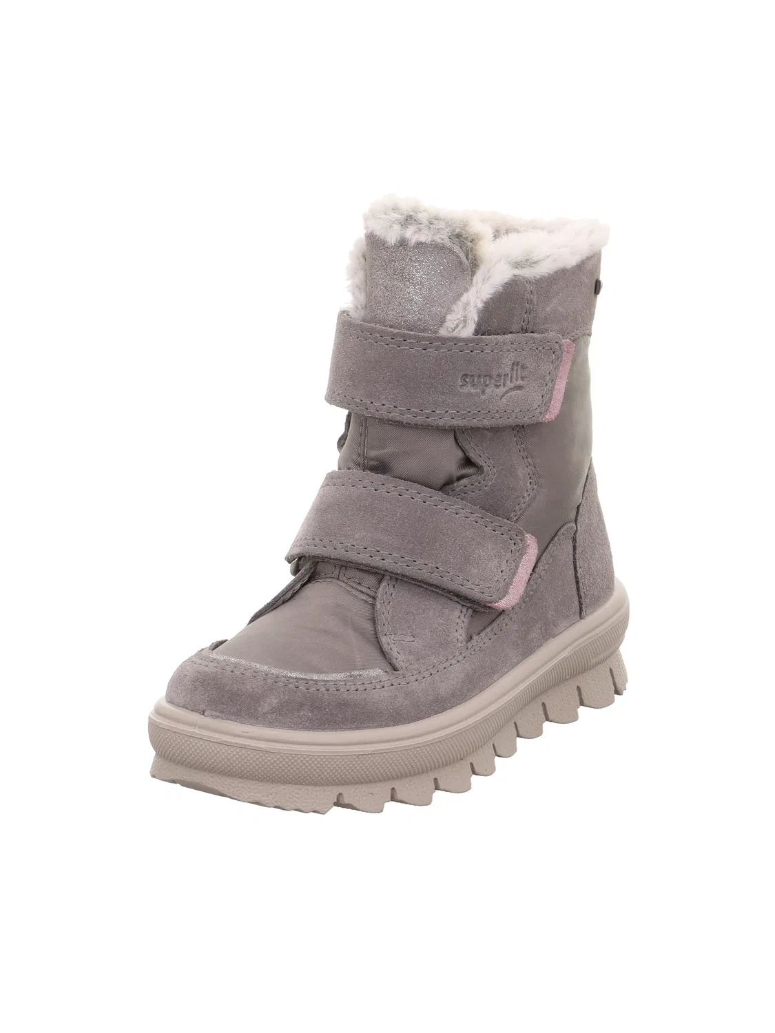 Детские зимние сапоги для девочек с принтом Flavia Superfit, Grey Pink 2000