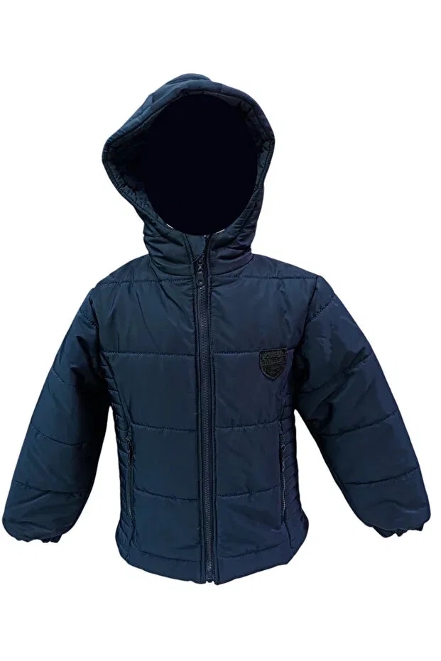Детское пальто для мальчиков с вышивкой speedy Irem Çocuk Giyim, Navy Blue