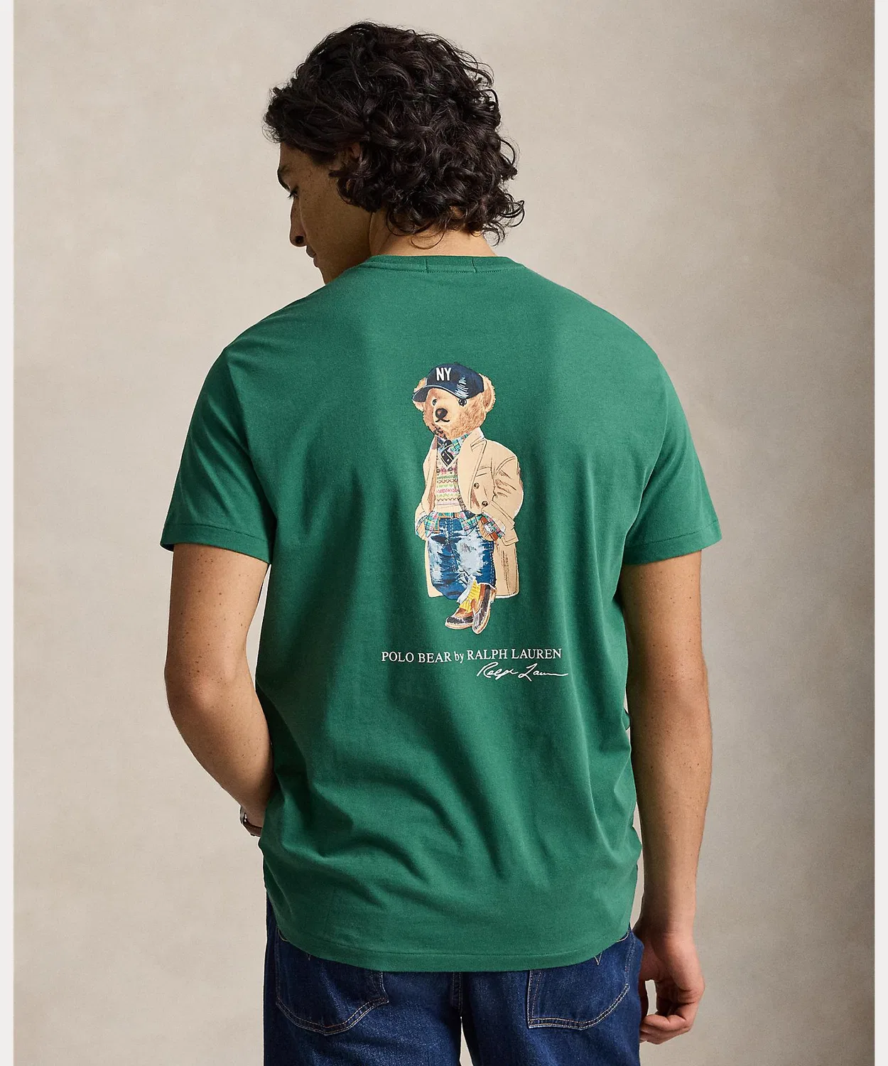 Мужская футболка с принтом Polo Bear Classic Fit POLO RALPH LAUREN, Green — фото 4