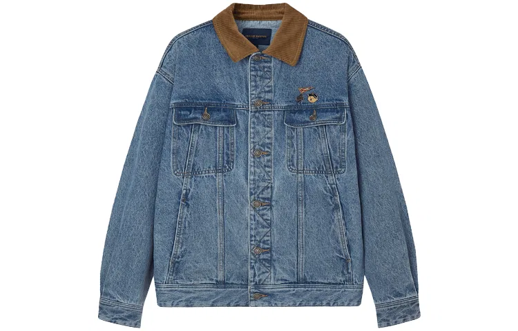 Детская джинсовая куртка с контрастным воротником Teenie Weenie Men, Denim — фото 3